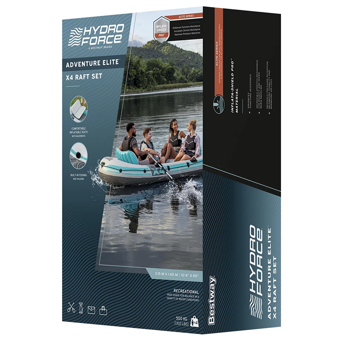 Bestway Hydro-Force Adventure Elite X4 Inflatable Raft Set 3.15m