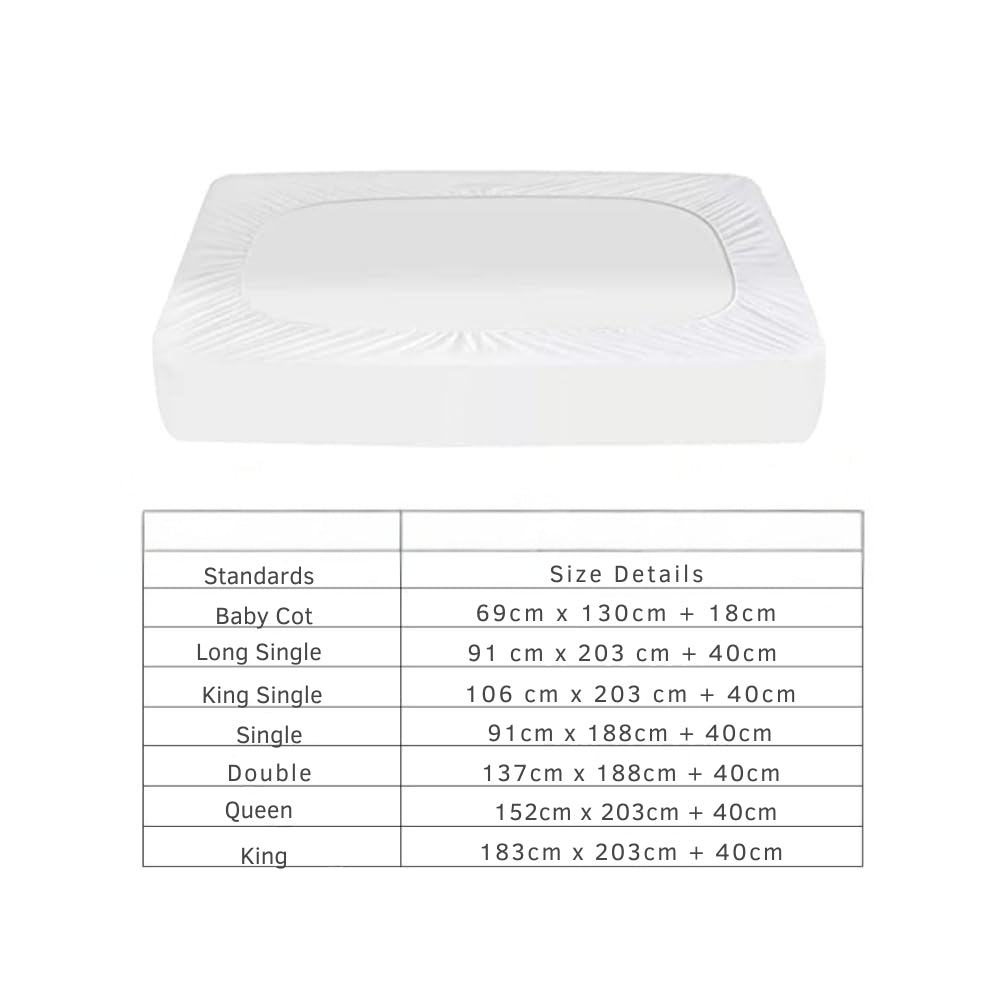 100% Cotton Fitted Mattress Protector Waterproof