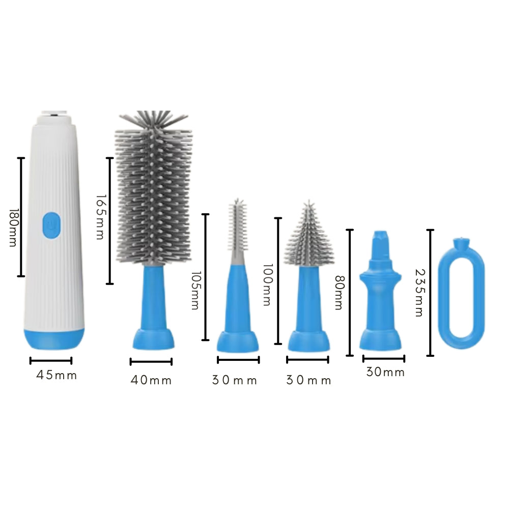 Multipurpose Silicone Cordless Infants Baby Bottle Brushes