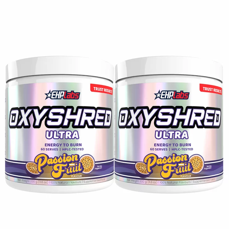 EHPlabs OxyShred Twin Pack Passion Fruit 2 x 60 Servings Energy Support