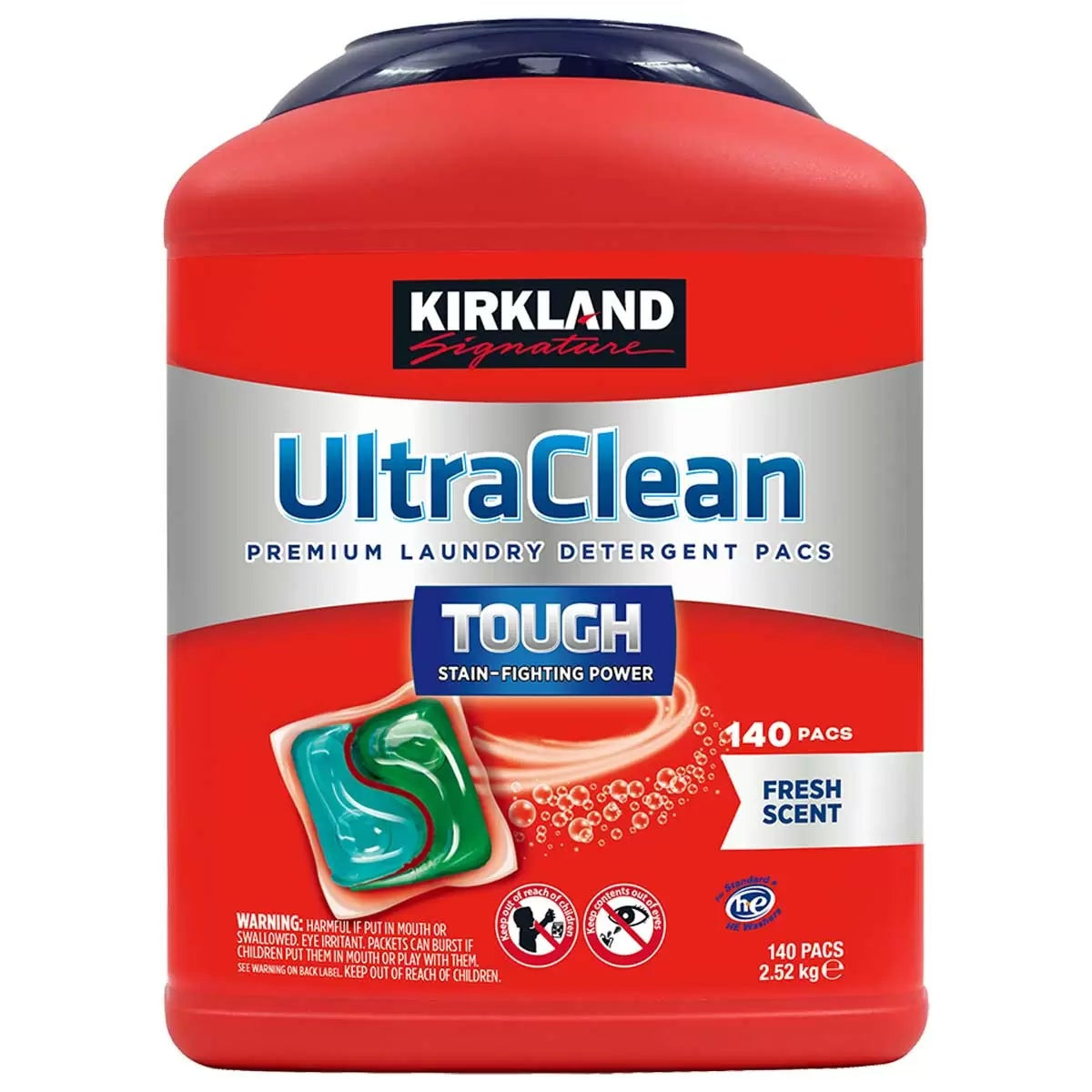 Kirkland Signature Laundry Detergent 140 Pacs Washing Pre Measured Capsules