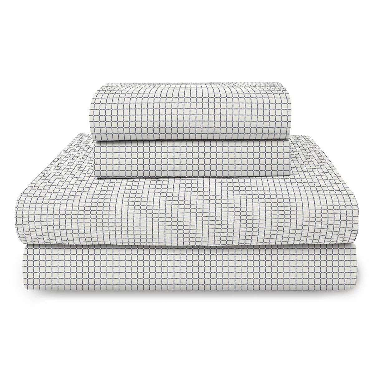King Single Cotton Flannel Sheet Set 3 Piece Soft Warm Black White Stripe Check