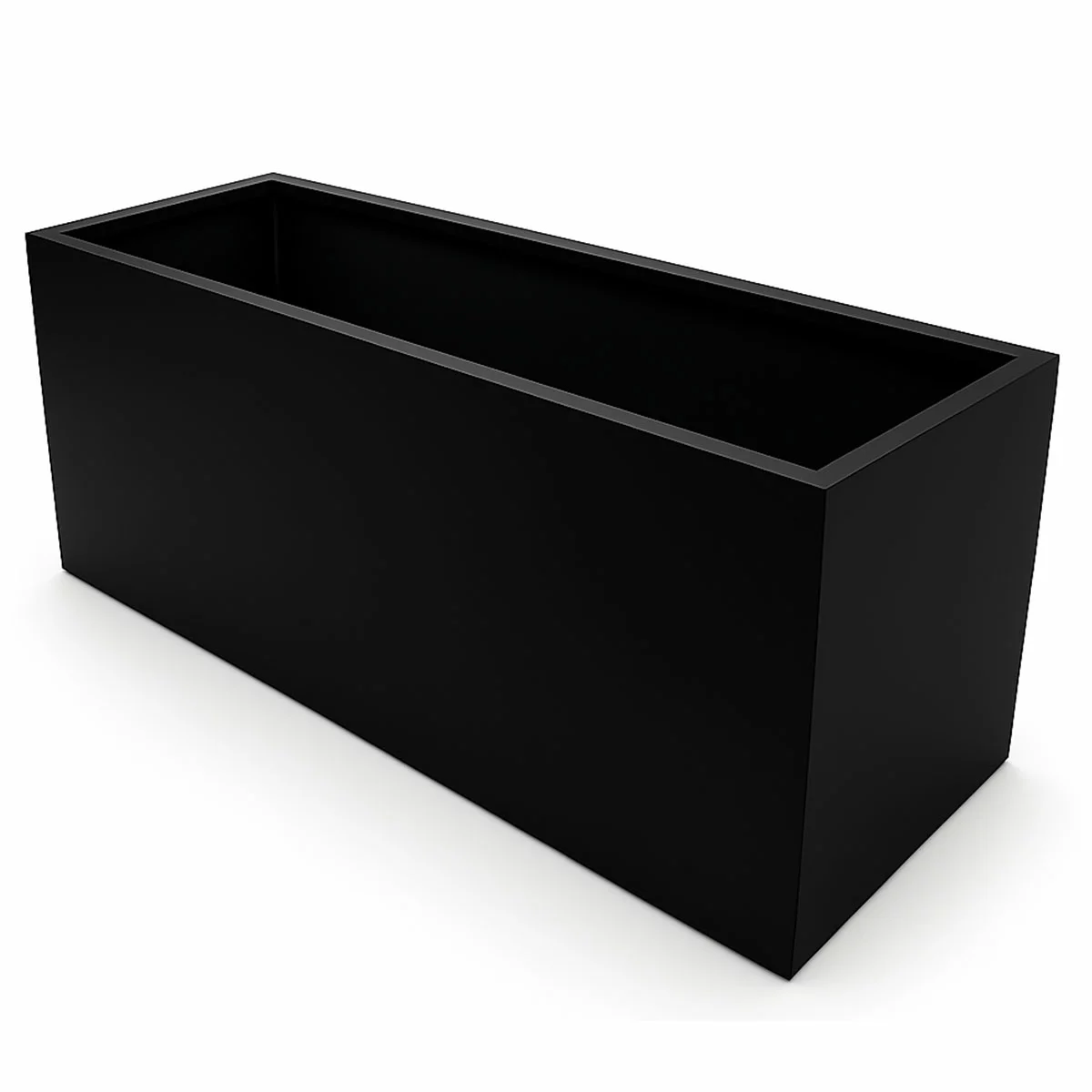 Greenlife Designer Planter Box 1200x400x500mm Black Metal Garden Raised Bed Pot
