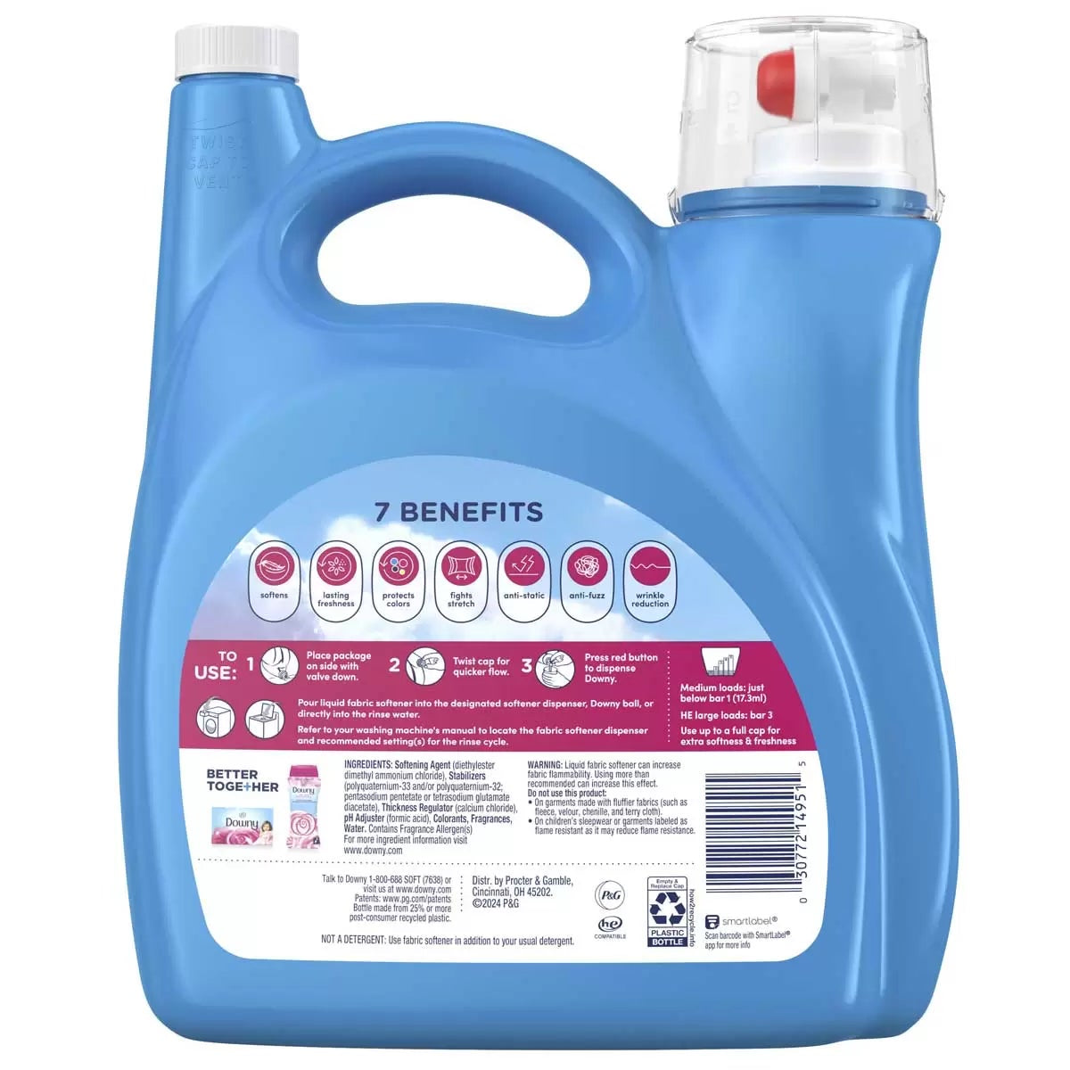 Downy Ultra Concentrated April Fresh Fabric Softener 4.45L Long Lasting Freshnes