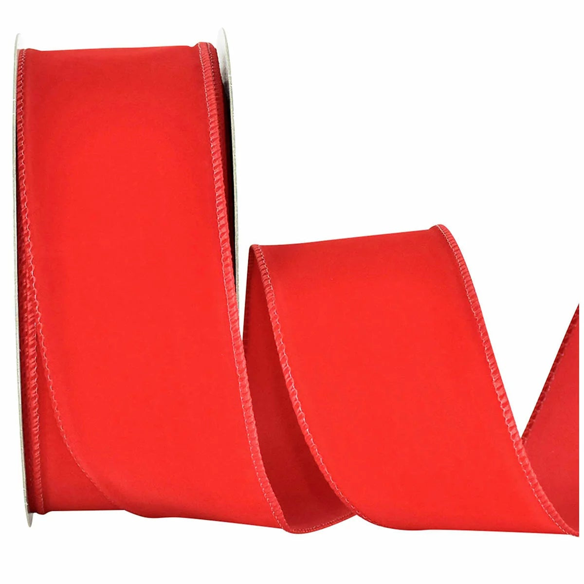 45.7M Wide Red Velvet Christmas Ribbon Wire Edged Gift Wrap Holiday Decor