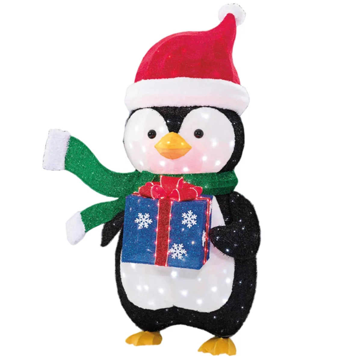 5ft LED Penguin With Gift Box 320 Lights Christmas Outdoor Holiday Decoration