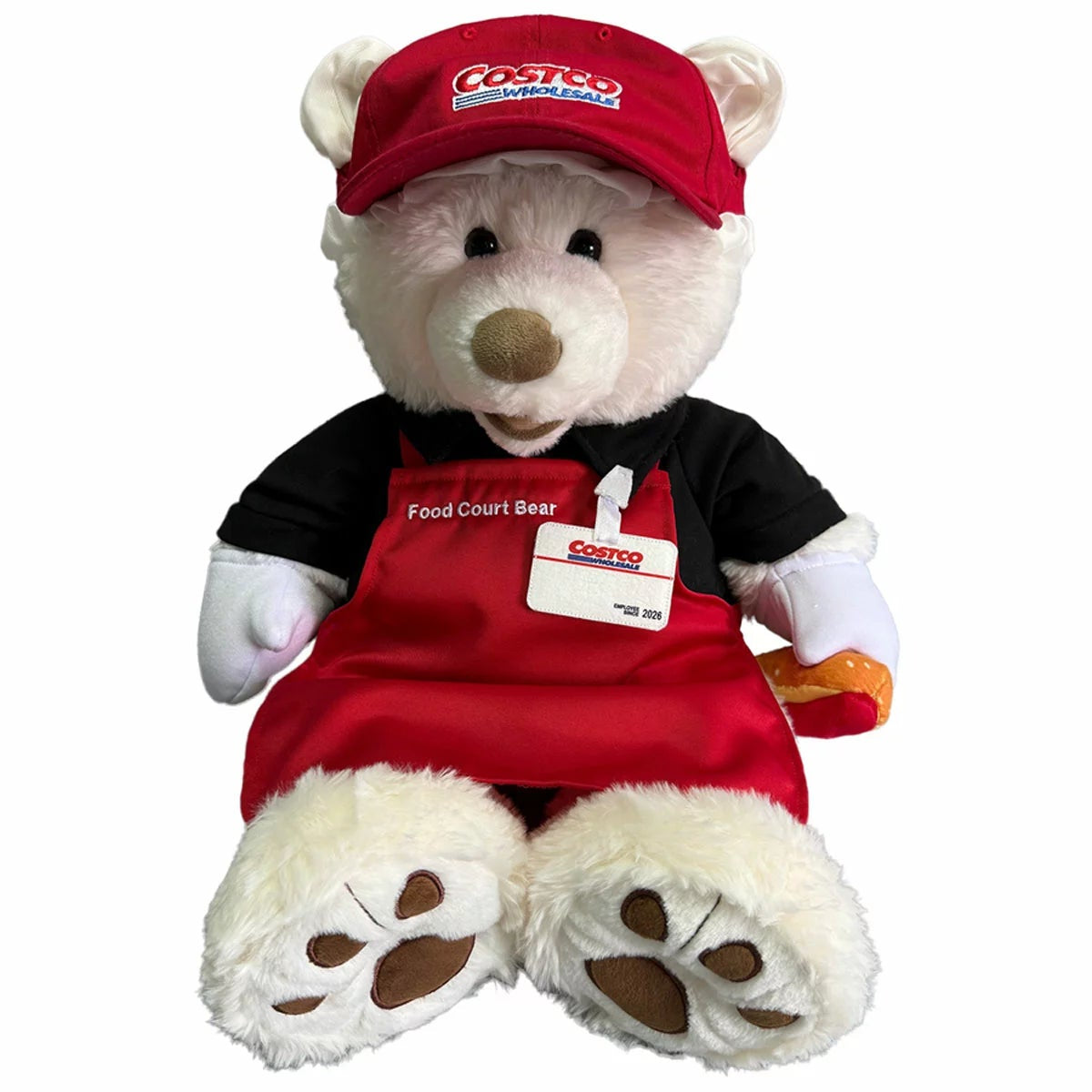 25 Inch Food Court Teddy Bear Plush Soft Toy Hot Dog Uniform 63cm Gift