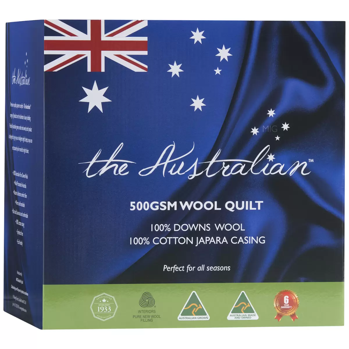 Australian Wool Quilt Double All Seasons 100% Cotton Cover Premium Doona