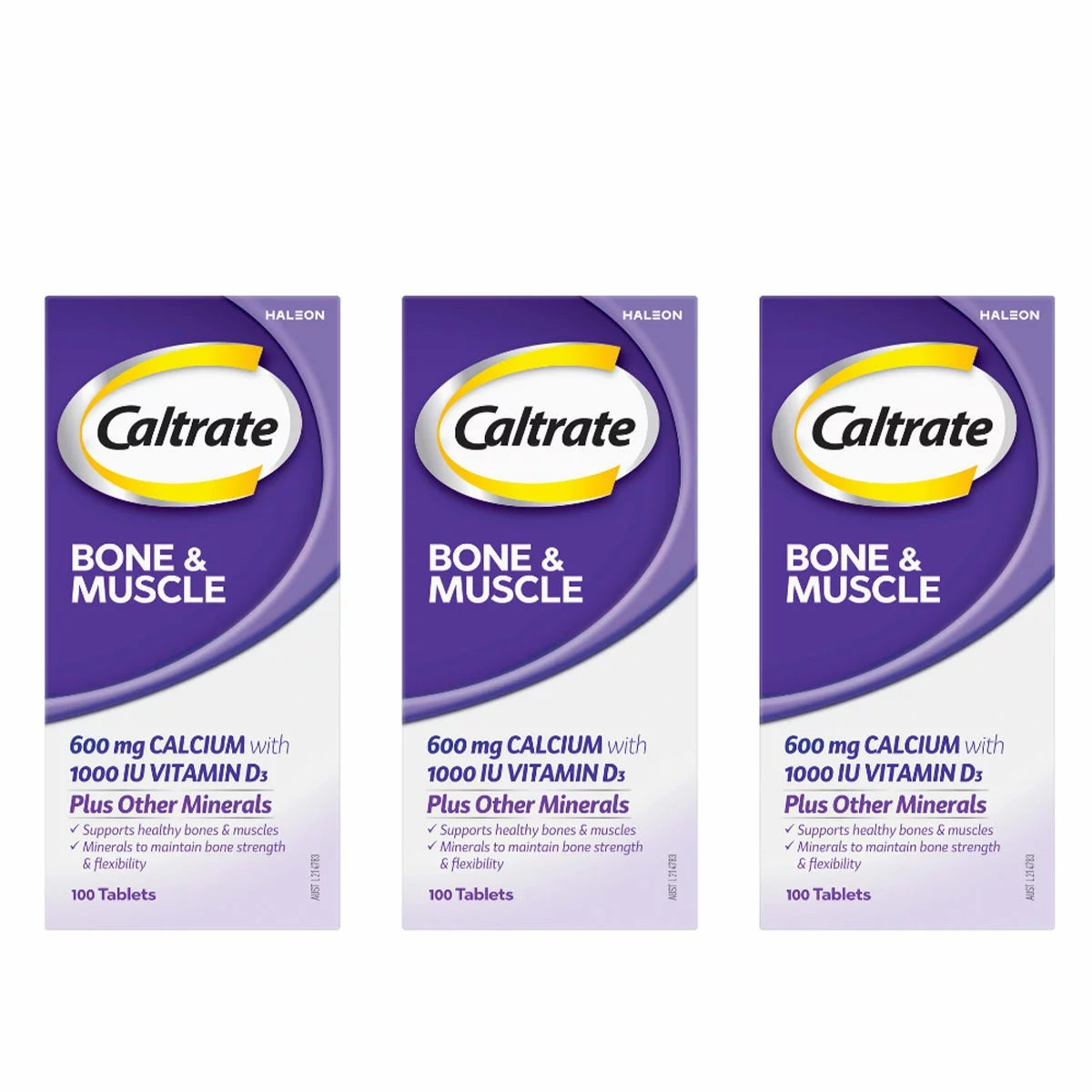 Caltrate Bone & Muscle 300 Tablets Calcium Magnesium Zinc Vitamin D Bone Support