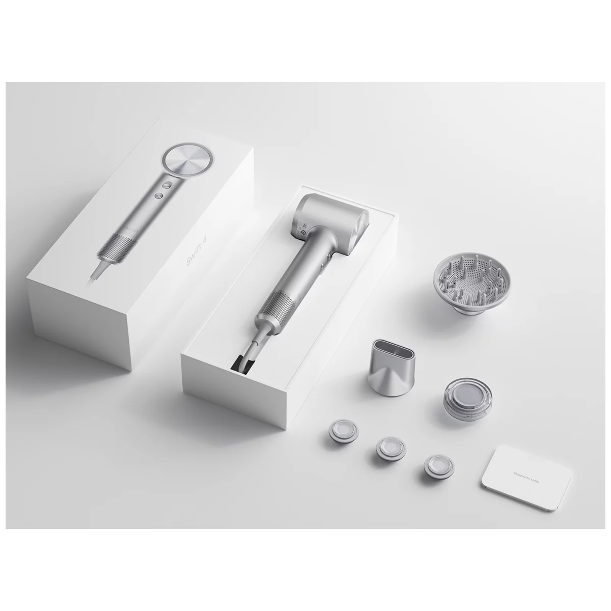 Laifen Swift 4 High-Speed Blow Dryer Silver Salon Styling Hair Care Dryer