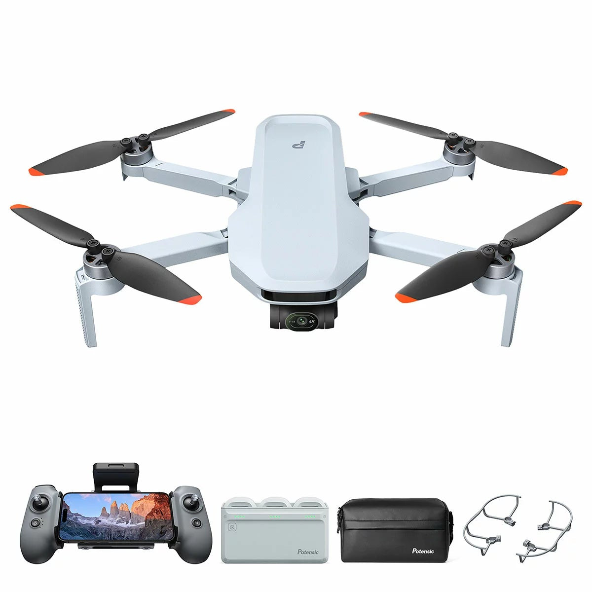Potensic ATOM 2 Drone 48MP 8K Photo 4K HDR 3-Axis Gimbal 3 Battery