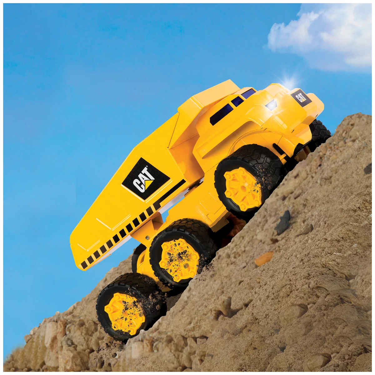CAT Steel Dump Truck Heavy Duty Construction Toy Vehicle Kids 3+ Yellow