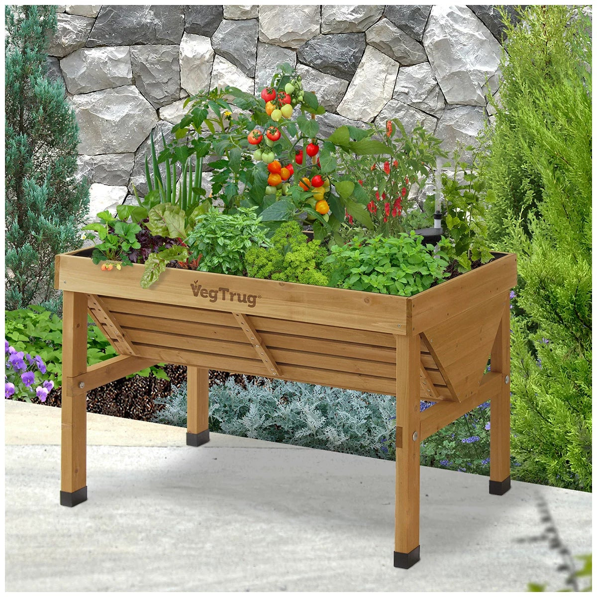 VegTrug Classic Home Farm Kit 1.2m Natural Raised Garden Bed Greenhouse Cover