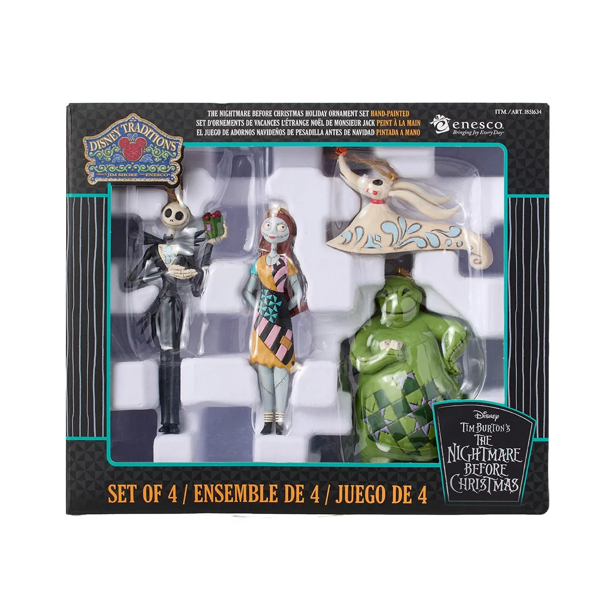 Nightmare Before Christmas Jim Shore 4 Piece Christmas Ornaments