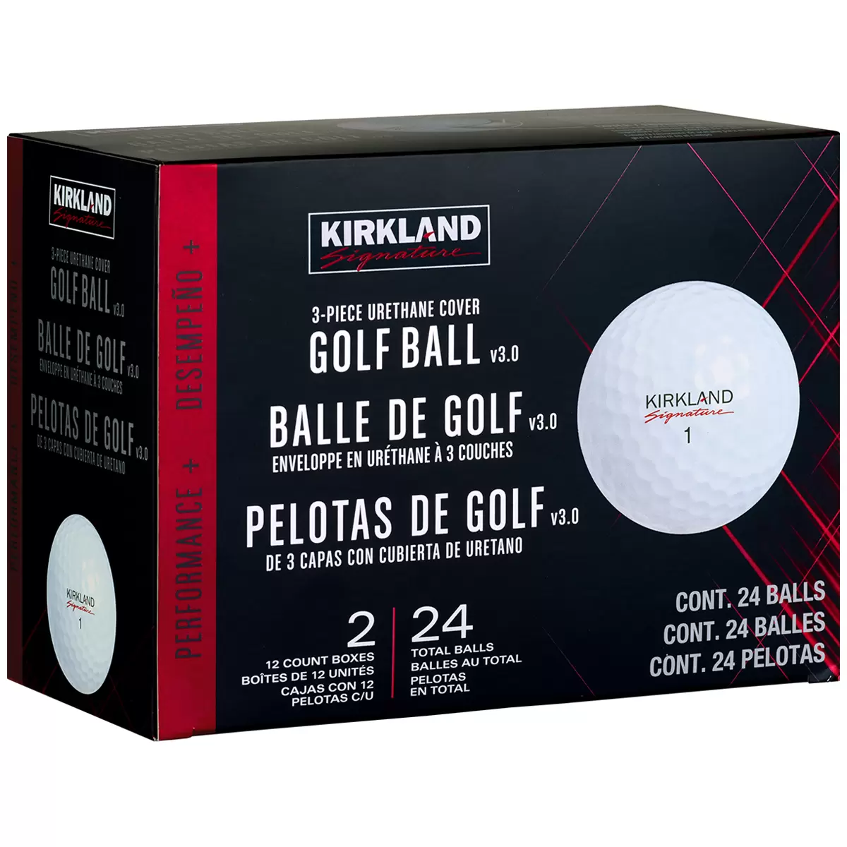 Kirkland Signature V3.0 Golf Ball 24 Pack Controlled Iron Spin Consistent Flight