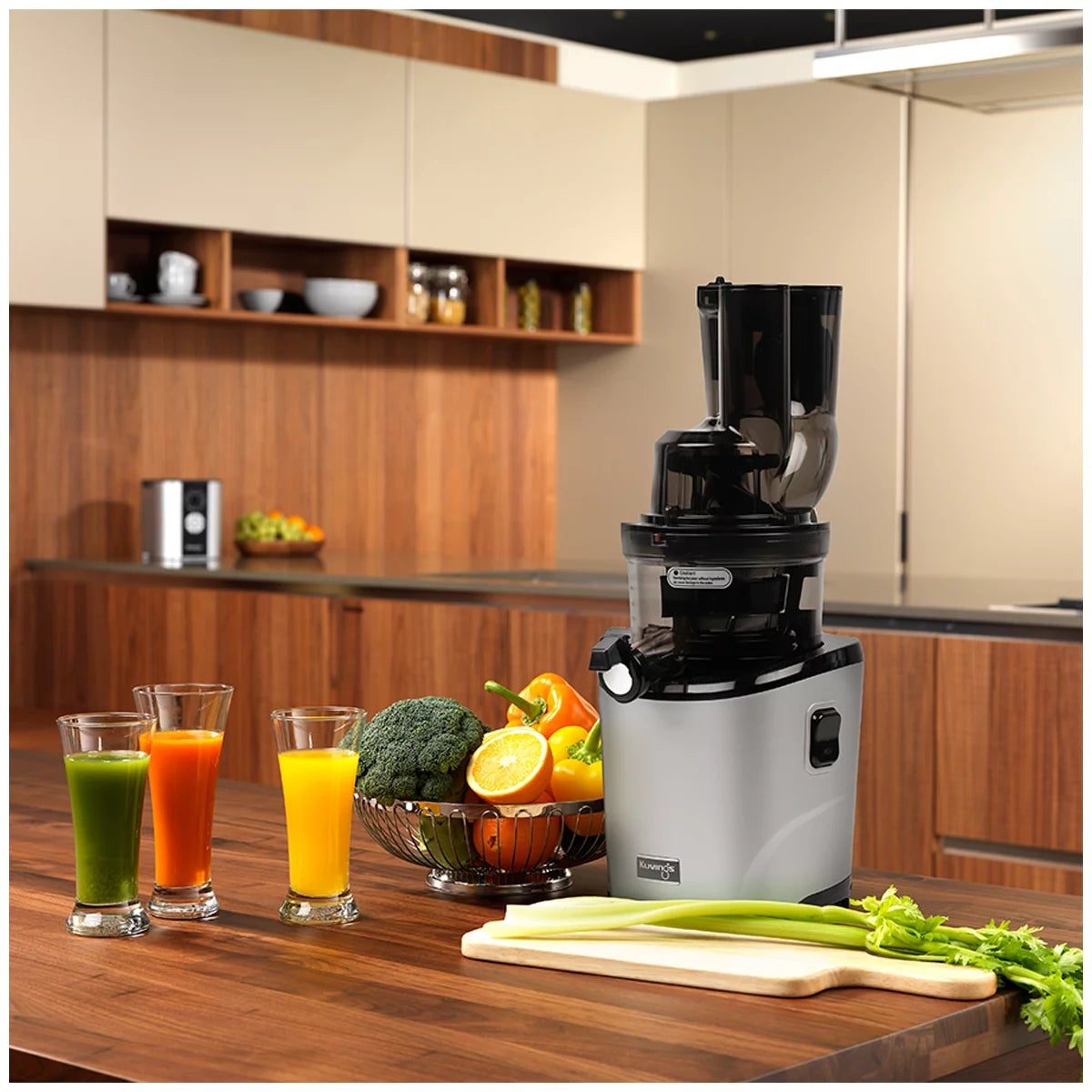 Kuvings REVO830 Cold Press Juicer Silver 200W 50RPM Dual Chute Slow Juicer