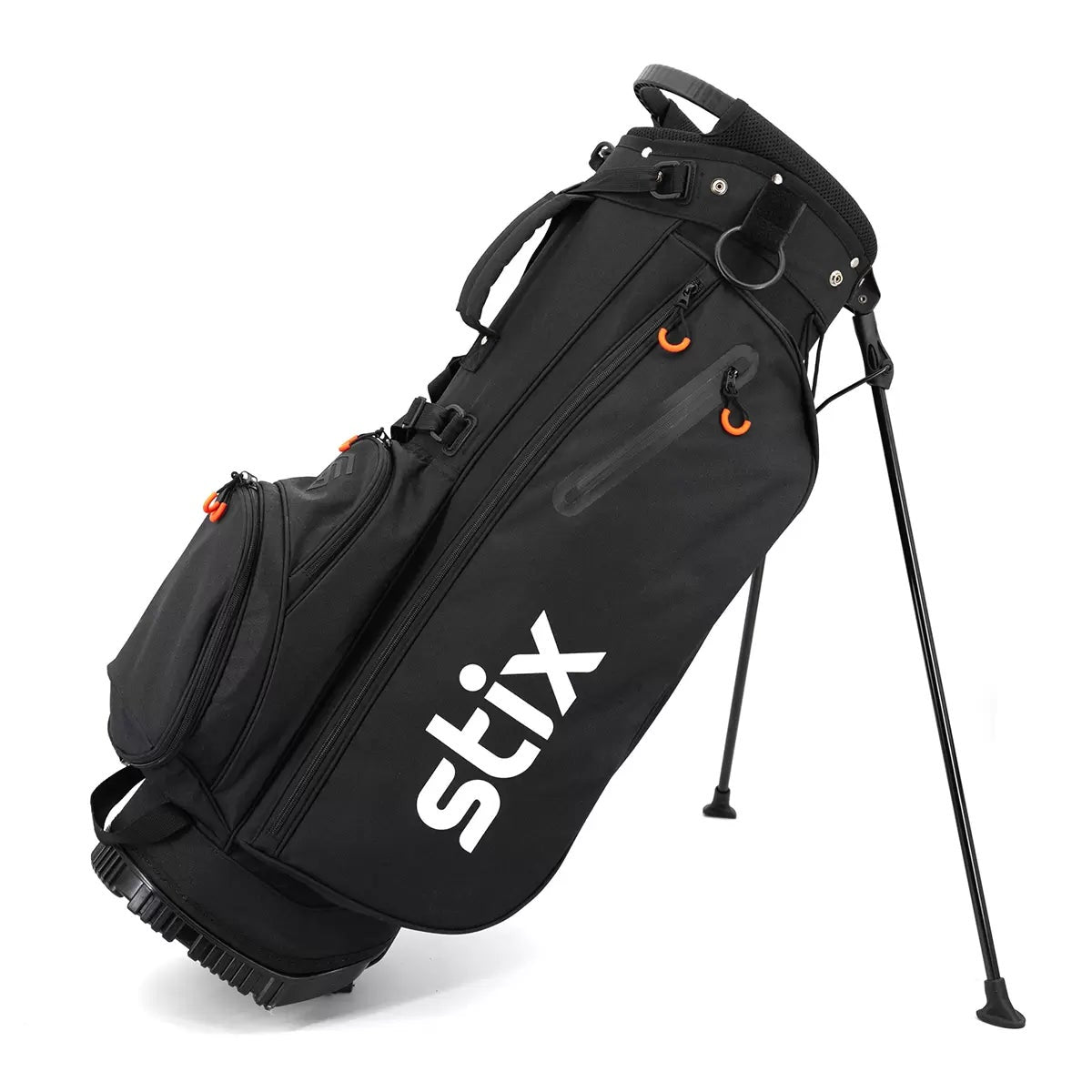 Stix 10 Piece Black Golf Club Set Right Hand Driver Stand Bag & Headcovers