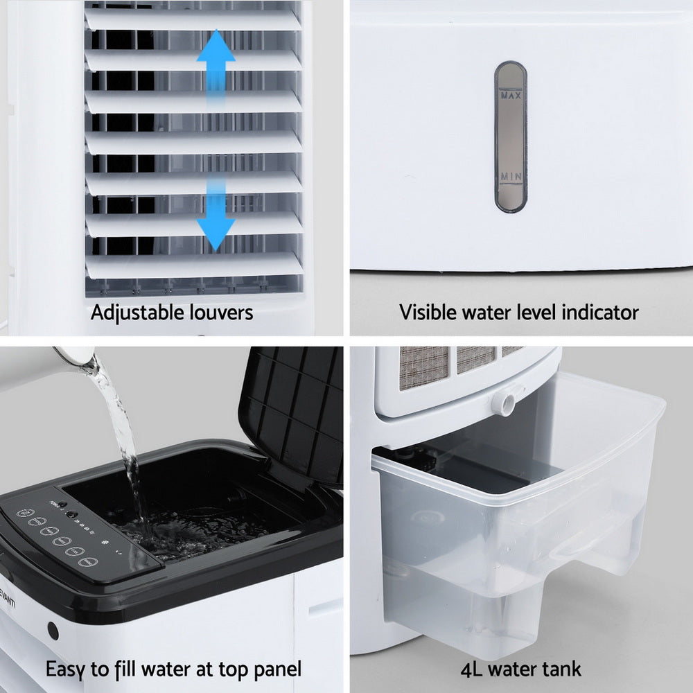 Devanti Evaporative Air Cooler Conditioner w/ Remote 4L