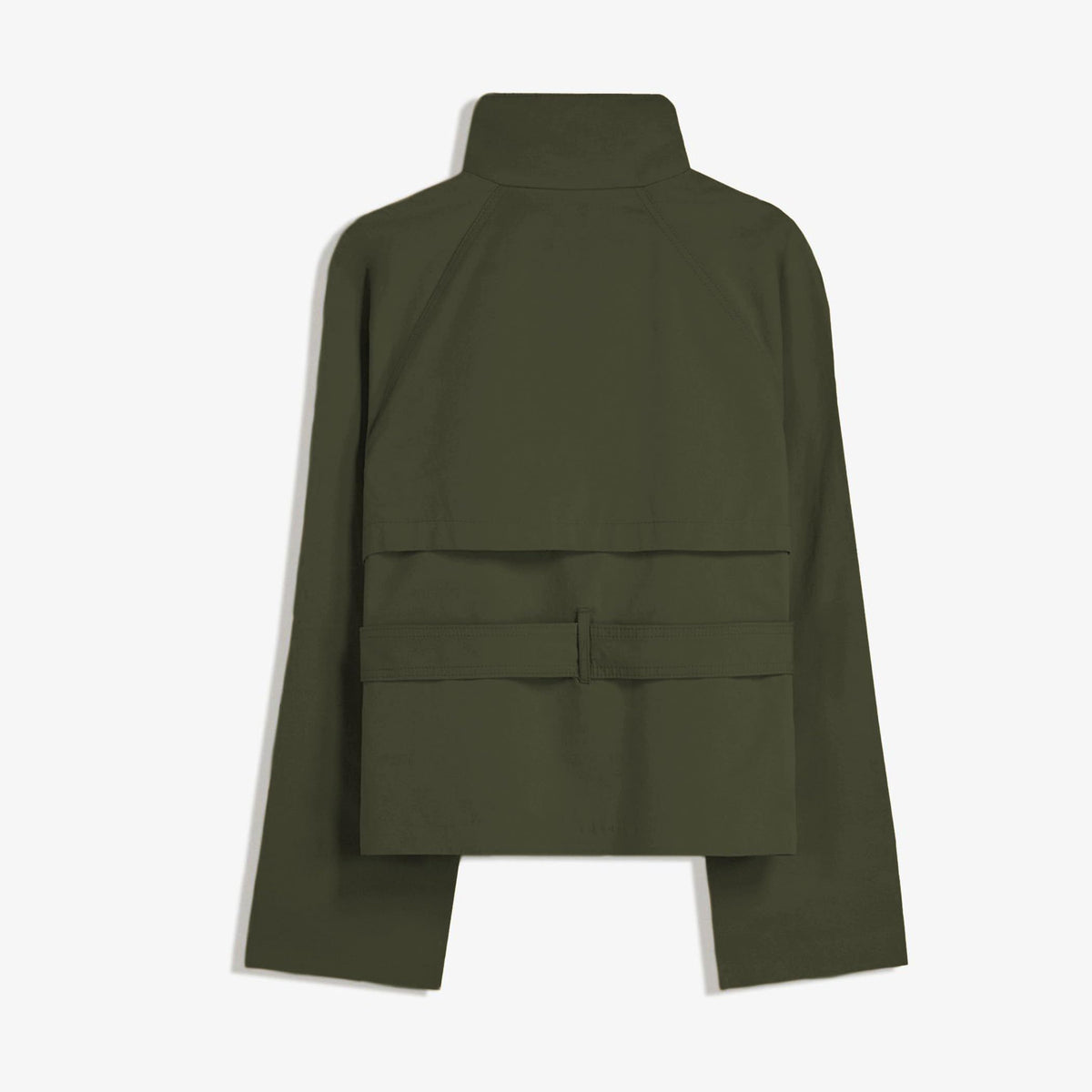 Versatile Women’s Short Trench Coat for Autumn Winter, Ideal for Work, Travel & Casual Layering, M (olive green)