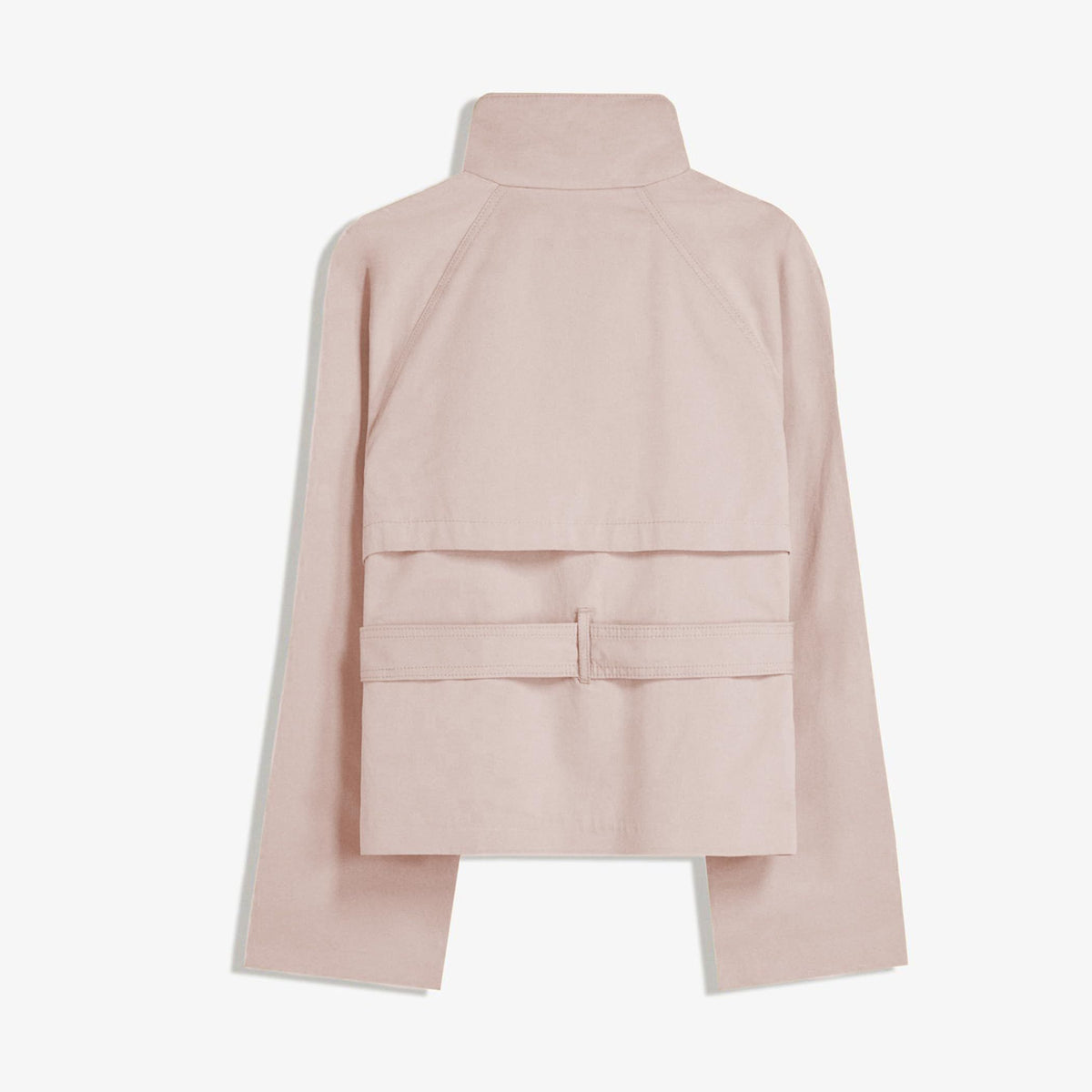 Cropped trench jacket for fall and winter, perfect for daily wear, commuting, and weekend trips, S (Light Beige)