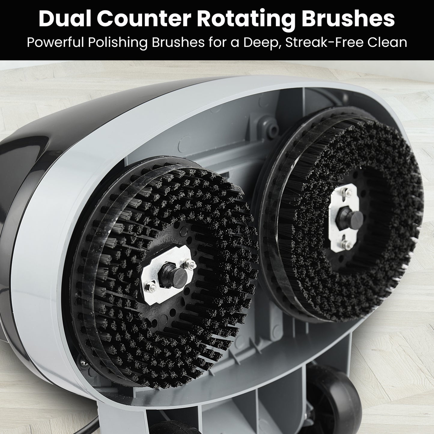 Kartrite Hauskeeper Gen2 5-in-1 Black Electric Floor Polisher Hard Waxer Buffer Scrubber Cleaner 240v With Twin Rotating Brushes 6m Power Cord