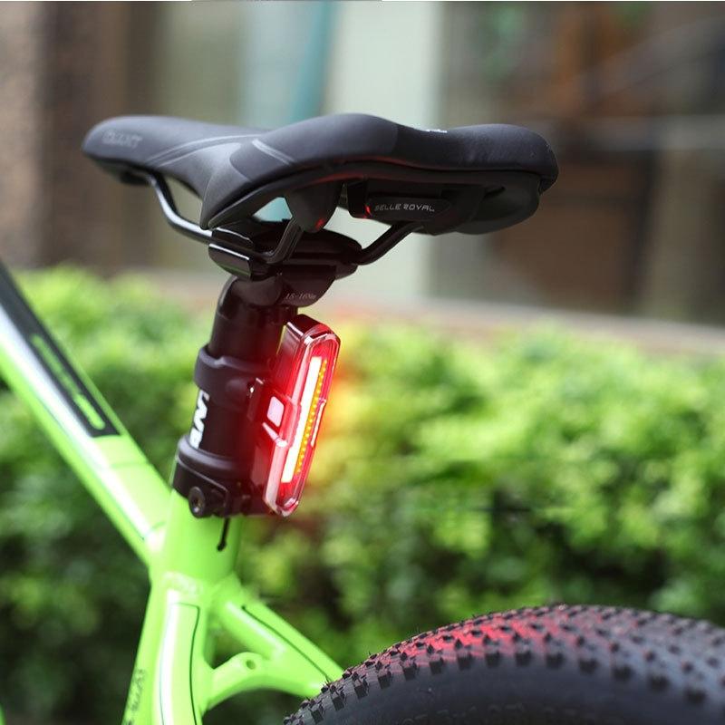 Usb Rechargeable Cob Bike Tail Light 7505B Red/White