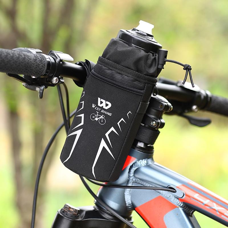 Insulated Bike Water Bottle Bag Black