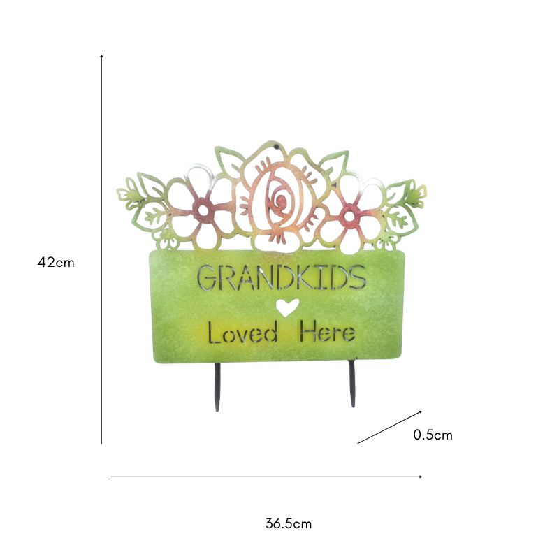 Grandkids Colourful Garden Stake 42cm