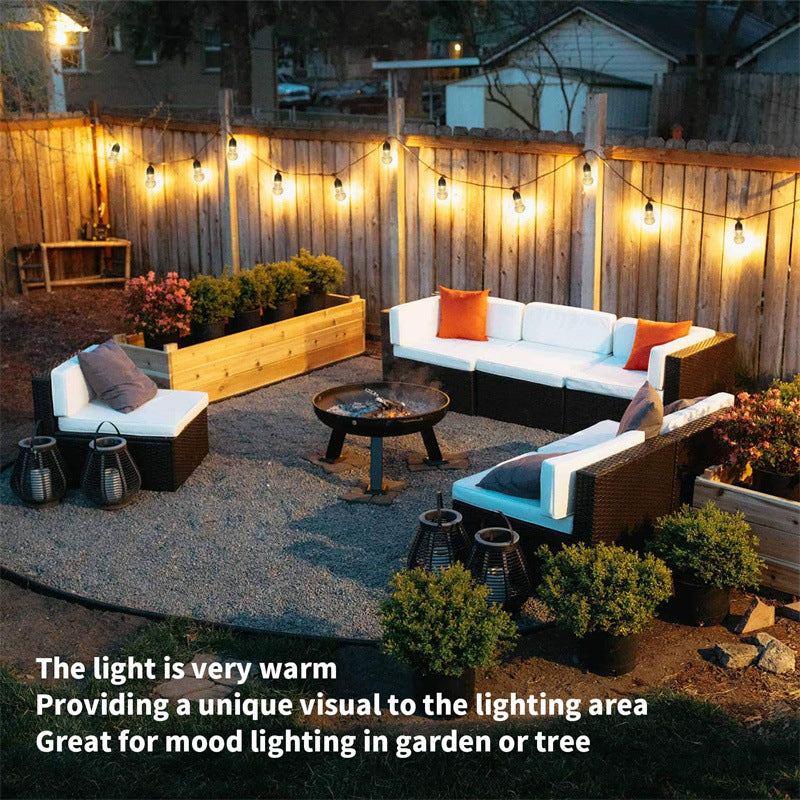 Warm white Solar Powered Crystal Bubble String Lights - Waterproof Outdoor Decorative Lights