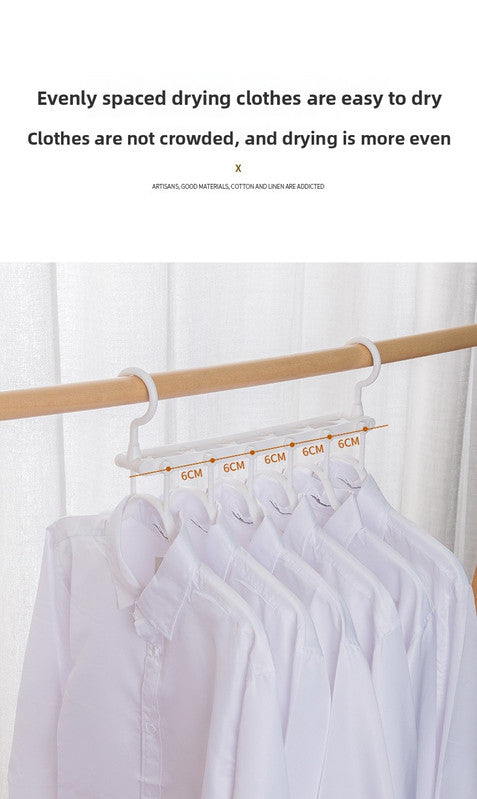 2-SET Space-Saving 6-in-1 Foldable Hanger Set Multi-Functional Closet Organizer Clothes Drying Rack with Pant Clips (Gray & Gray Clip Upgrade Edition) Ideal for Homes and Dorm Rooms