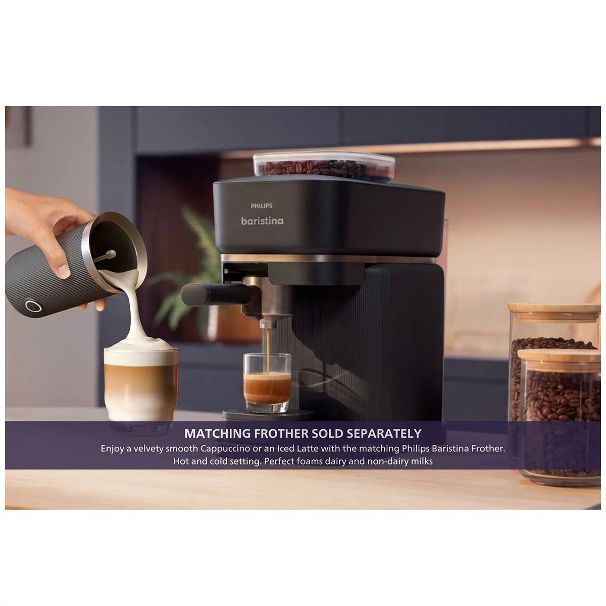 Philips Baristina Espresso Coffee Machine BAR300/60 Black Built In Grinder