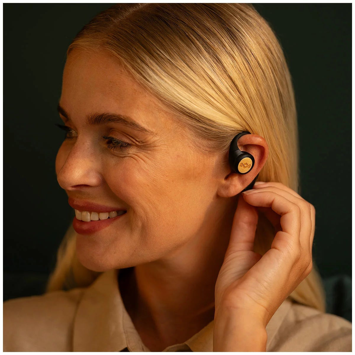 House of Marley Liberate Open Earbuds Wireless Bluetooth 5.3 Signature Black