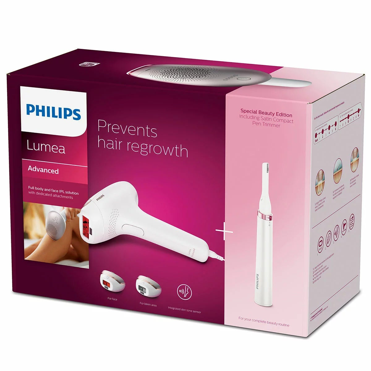 Philips Lumea BRI923/00 IPL Hair Removal Device Body Face Bikini 250K Flashes