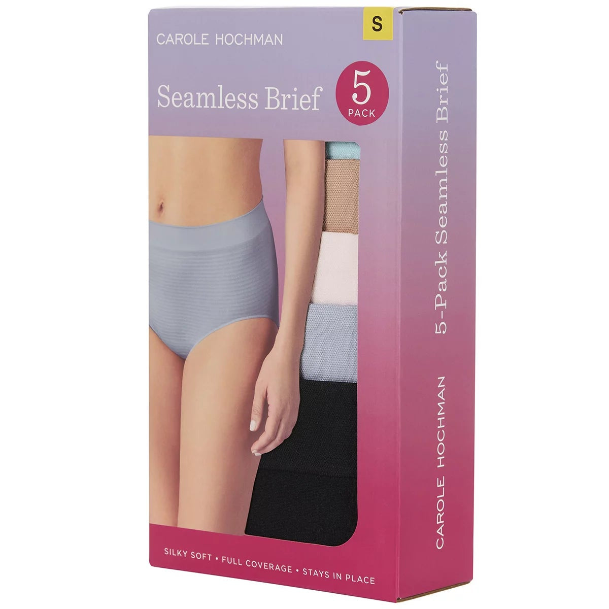 Carole Hochman Womens Seamless Briefs 5 Pack USA Medium Multi Full Coverage