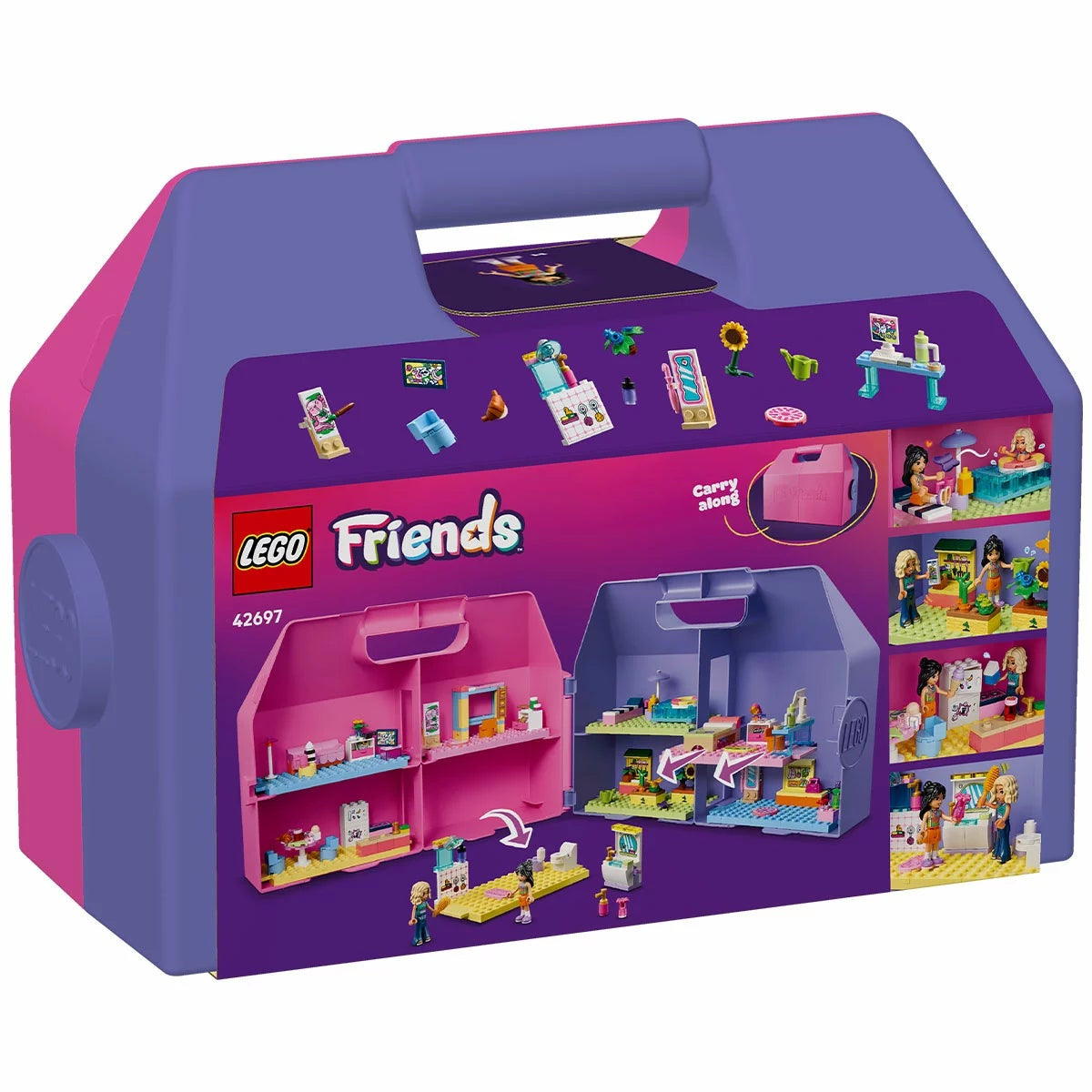 LEGO Friends Dollhouse Suitcase 42697 Portable 8 Room Building Set 355 Pcs 6+Age