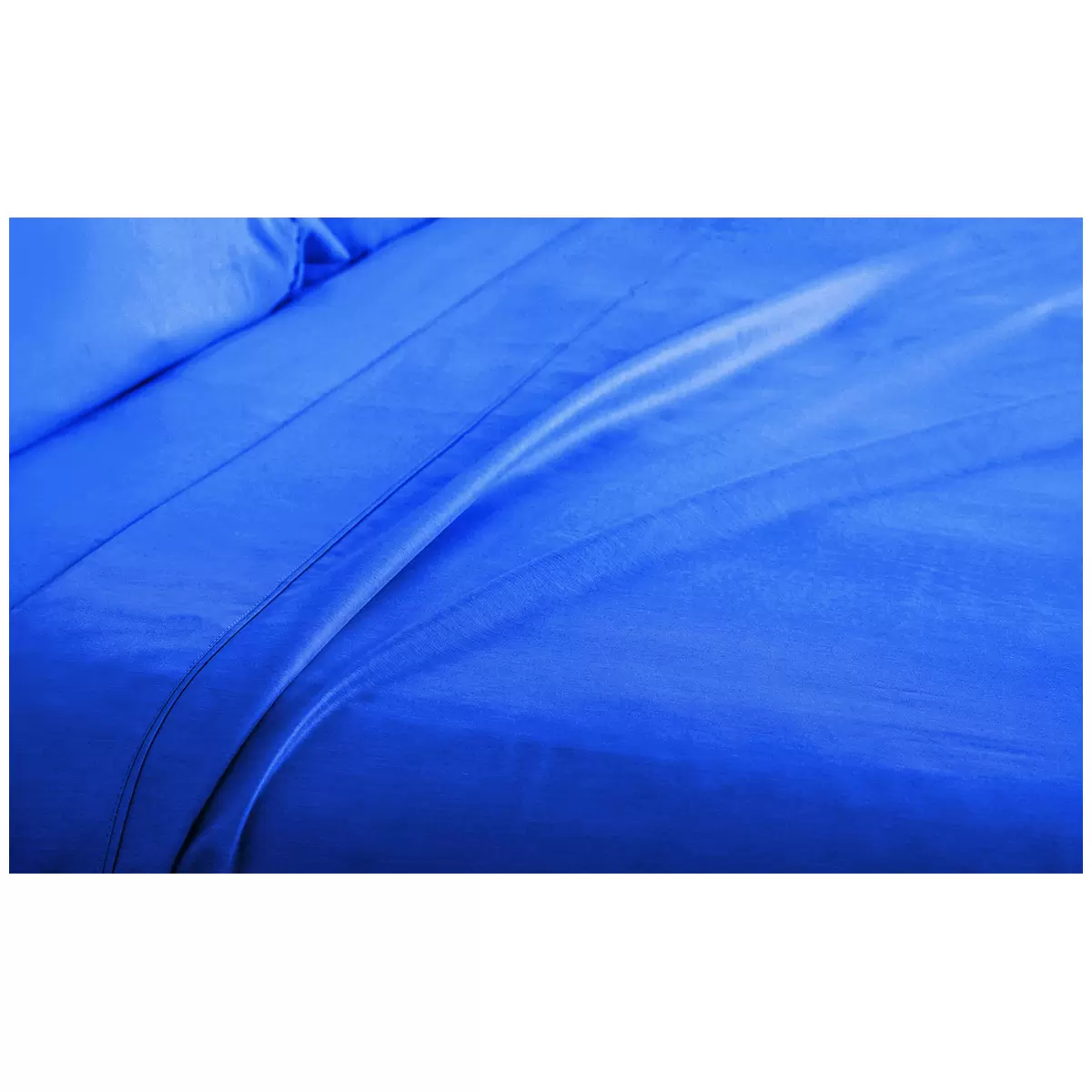 Ramesses 2000 Thread Count Bamboo Single Sheet Set Royal Blue Soft Cooling