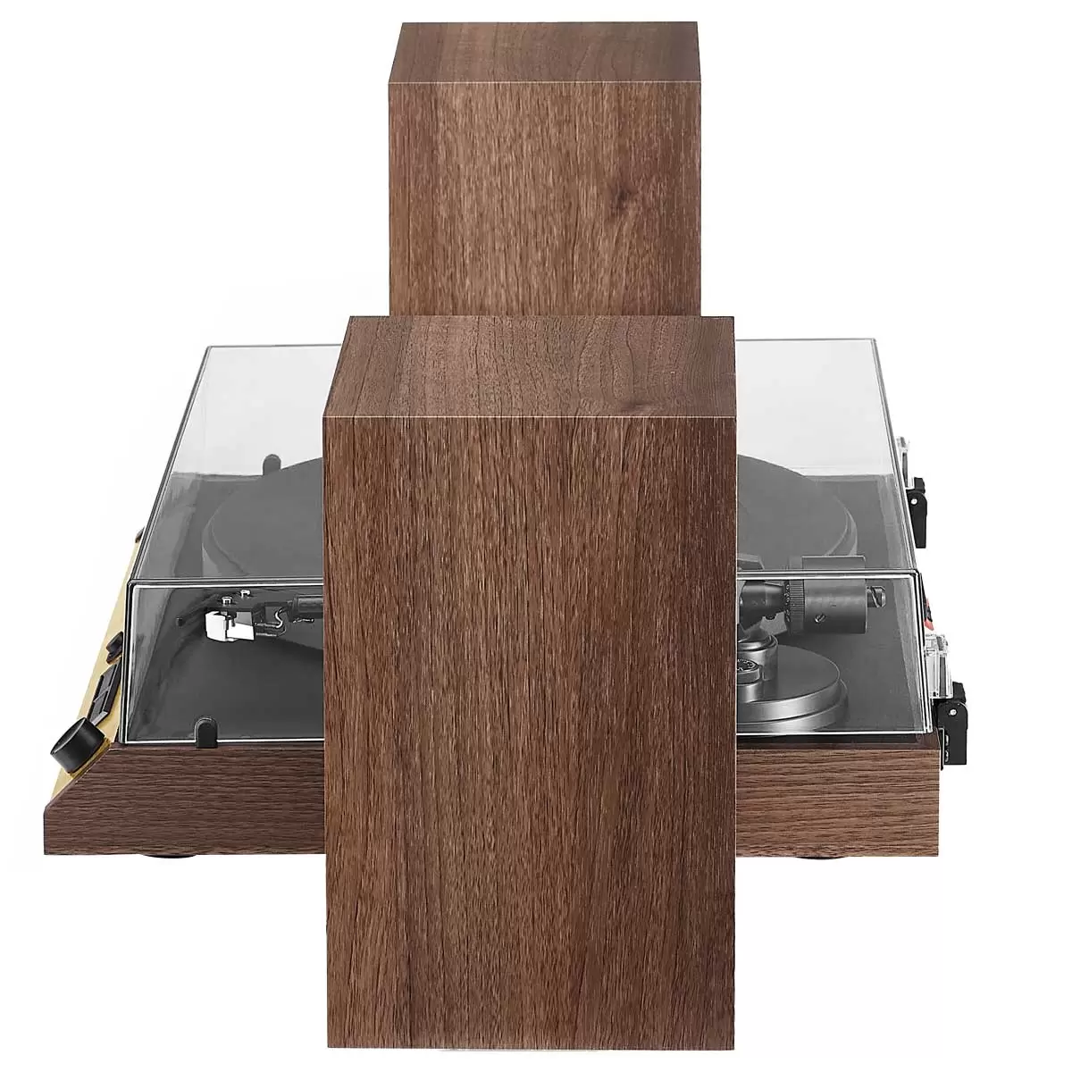 Crosley C72 Record Vinyl Shelf Turntable with Speakers Walnut CR72A-WA