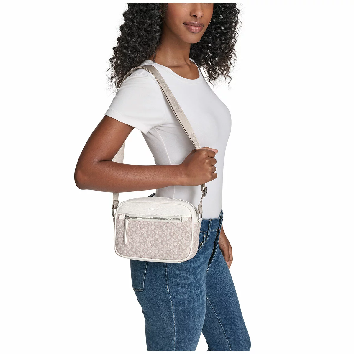 DKNY Crossbody Bag Snow With Adjustable Strap - Free Shipping