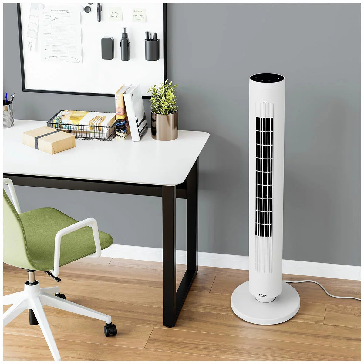 Seville EHF10145 DC Breeze Tower Fan Quiet Oscillating Electric Cooling