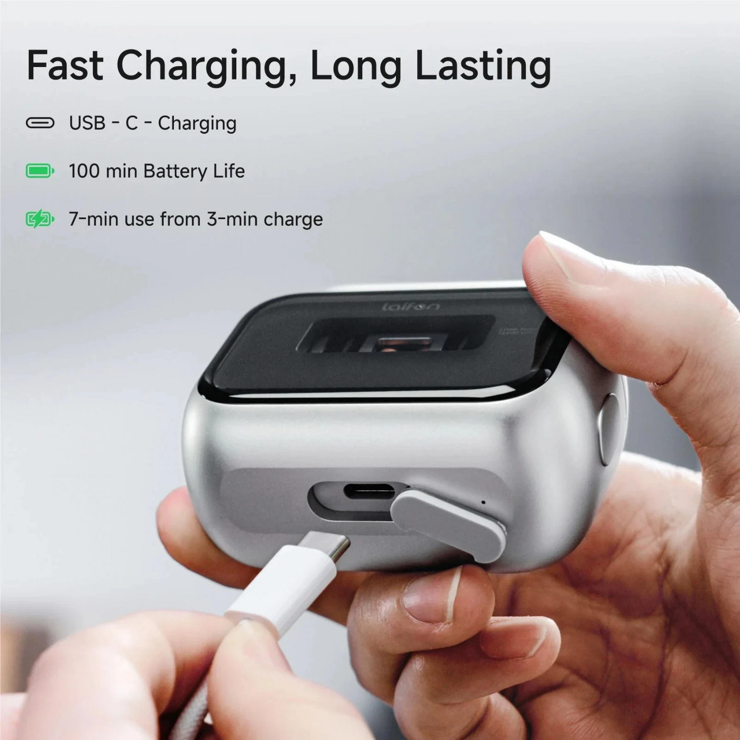 Laifen P3 Pro 3-Blade Electric Shaver Blue Waterproof USB-C Rechargeable Razor