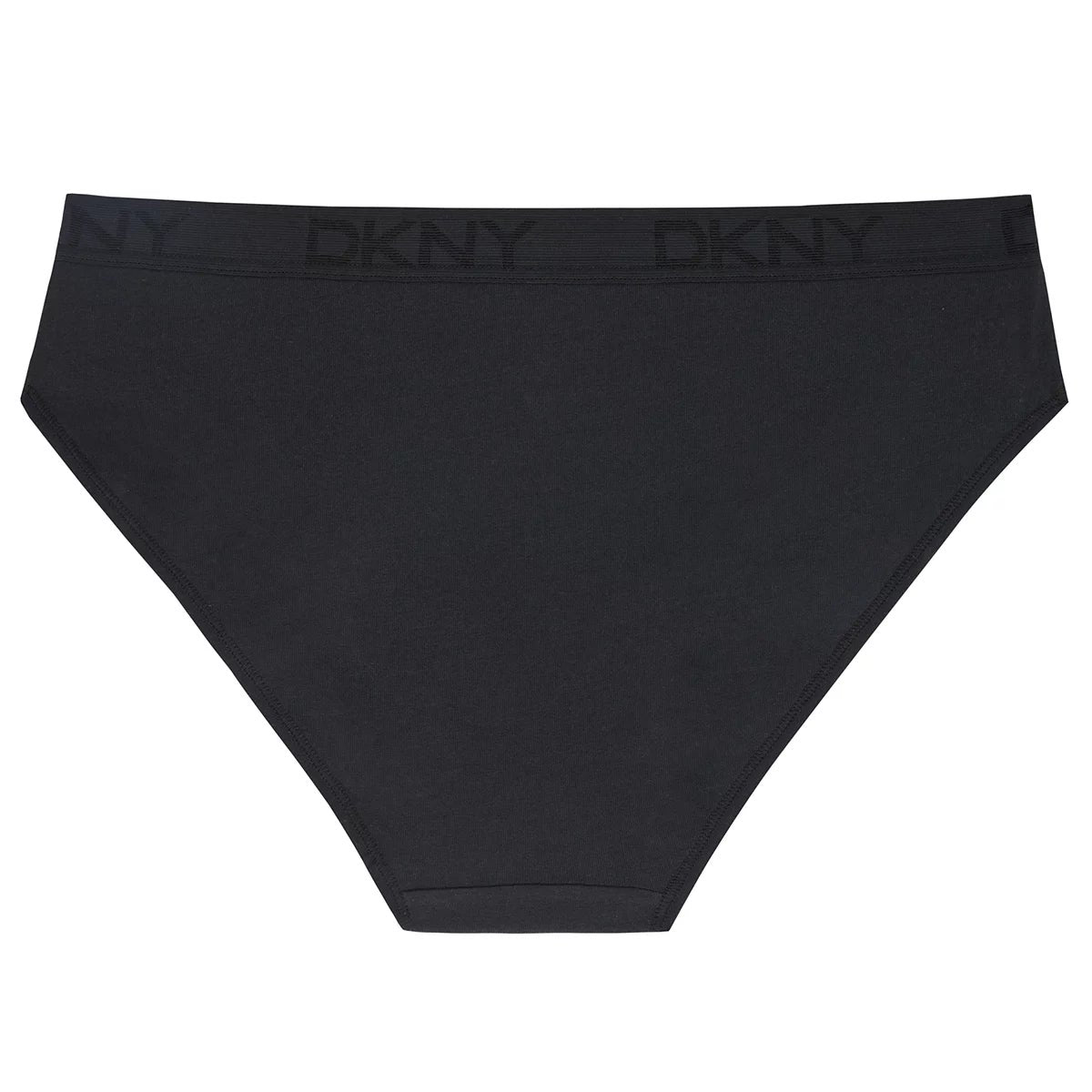 DKNY Women's Bikini Brief 4 Pack White Black XL Soft Stretch Cotton