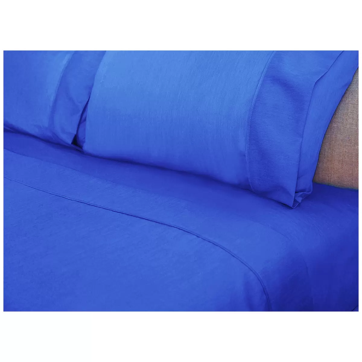 Ramesses 2000 Thread Count Bamboo Single Sheet Set Royal Blue Soft Cooling