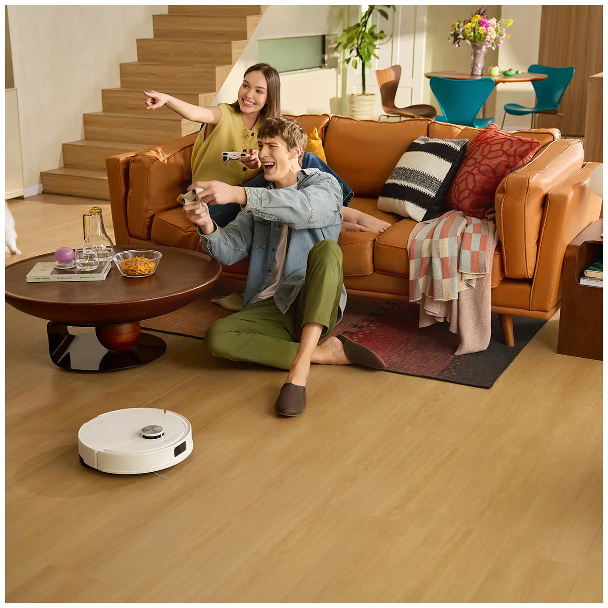 Roborock Q10V+ Vacuum Mop Robot 10000Pa Suction Auto Emptying Dock White