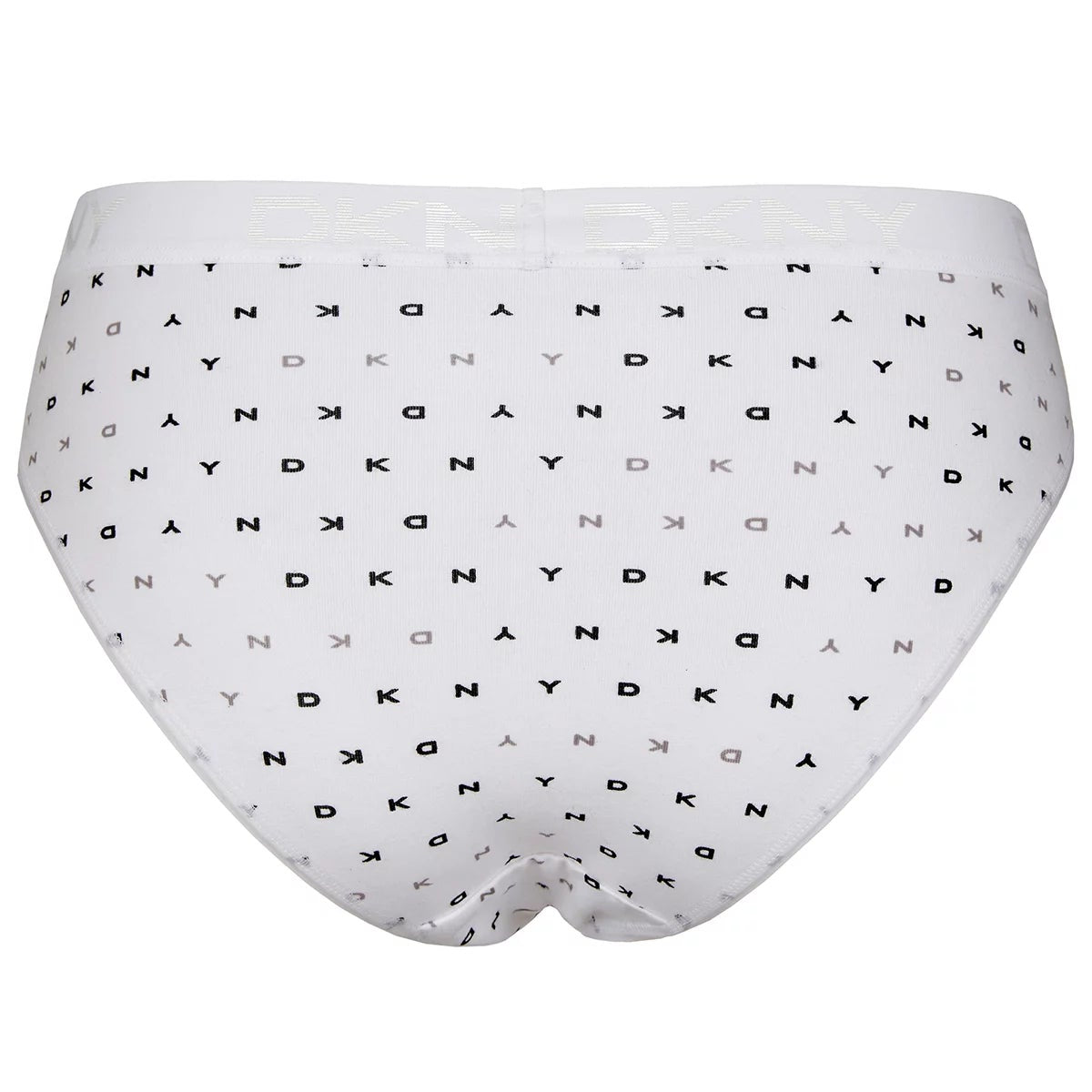DKNY Women's Bikini Brief 4 Pack White Black XL Soft Stretch Cotton