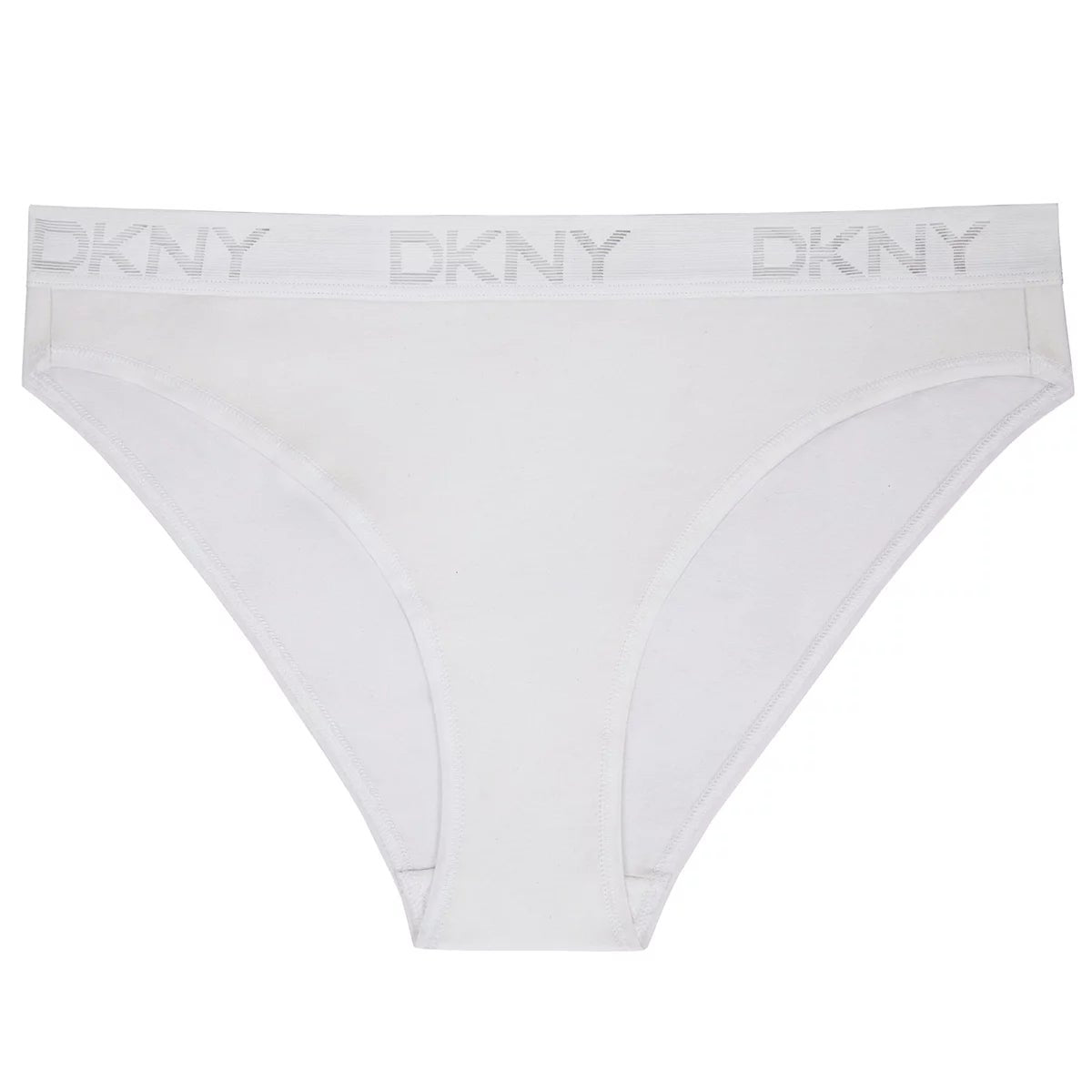 DKNY Women's Bikini Brief 4 Pack White Black XL Soft Stretch Cotton