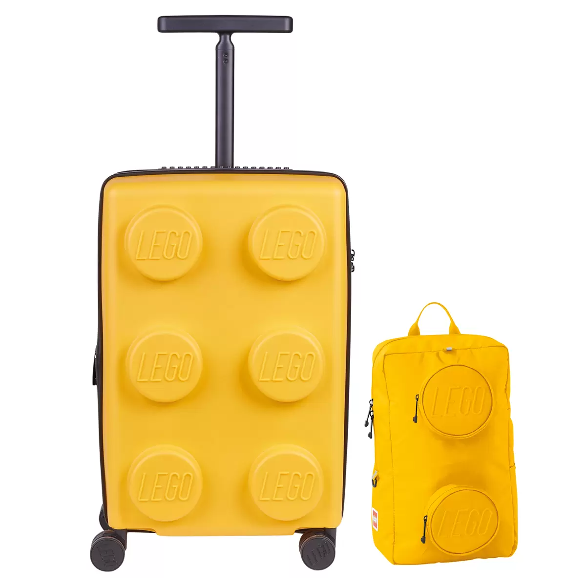LEGO Carry On & Backpack Set Yellow Kids Travel Luggage TSA Lock 2 Piece