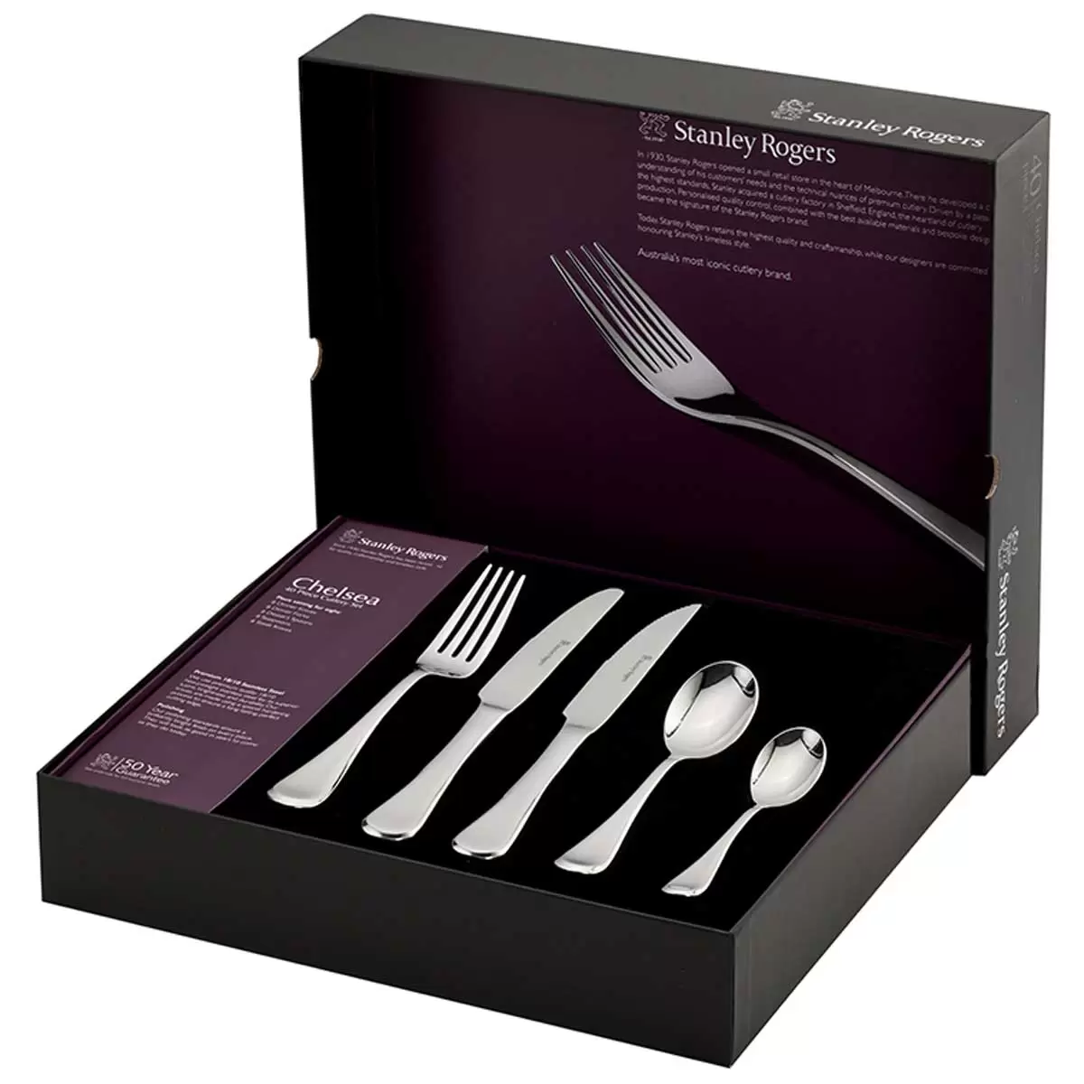 Stanley Rogers Chelsea Cutlery Set 40 Piece Free Shipping