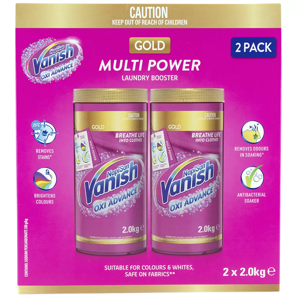 Vanish Napisan Oxi Action Powder 4kg Tough Stain Remover Laundry Cleaner