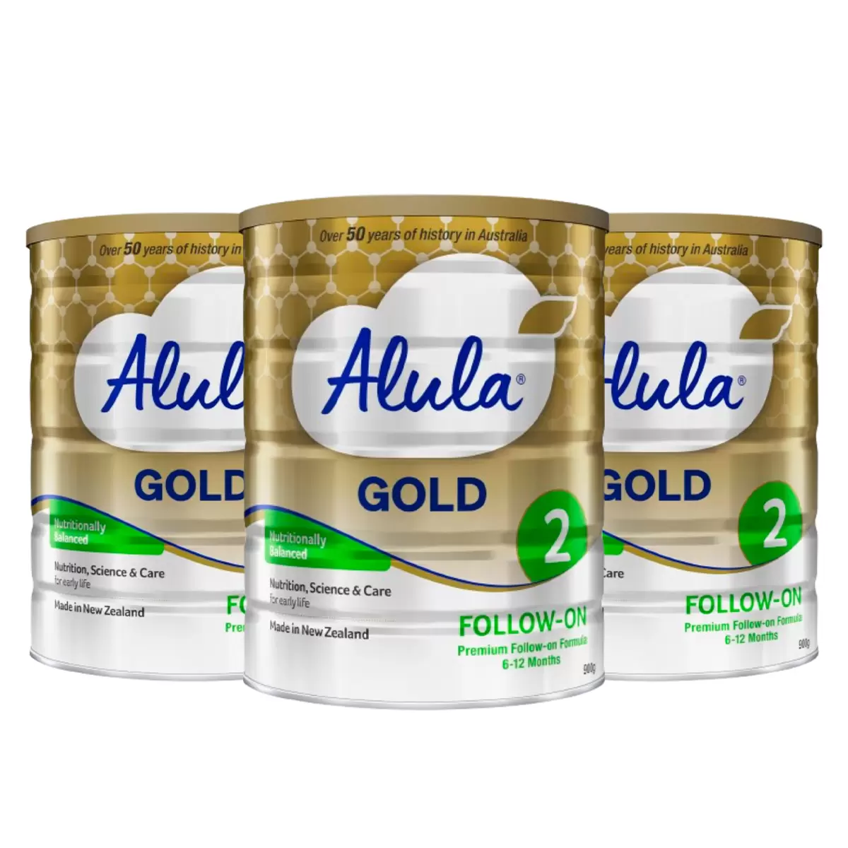 Alula Gold Stage 2 Follow-On Formula Triple Pack 3 x 900g Baby Formula