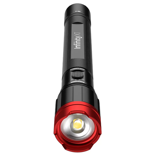 Infinity X1 5000 Lumen Dual Power Focusing Flashlight Rechargeable USB Torch